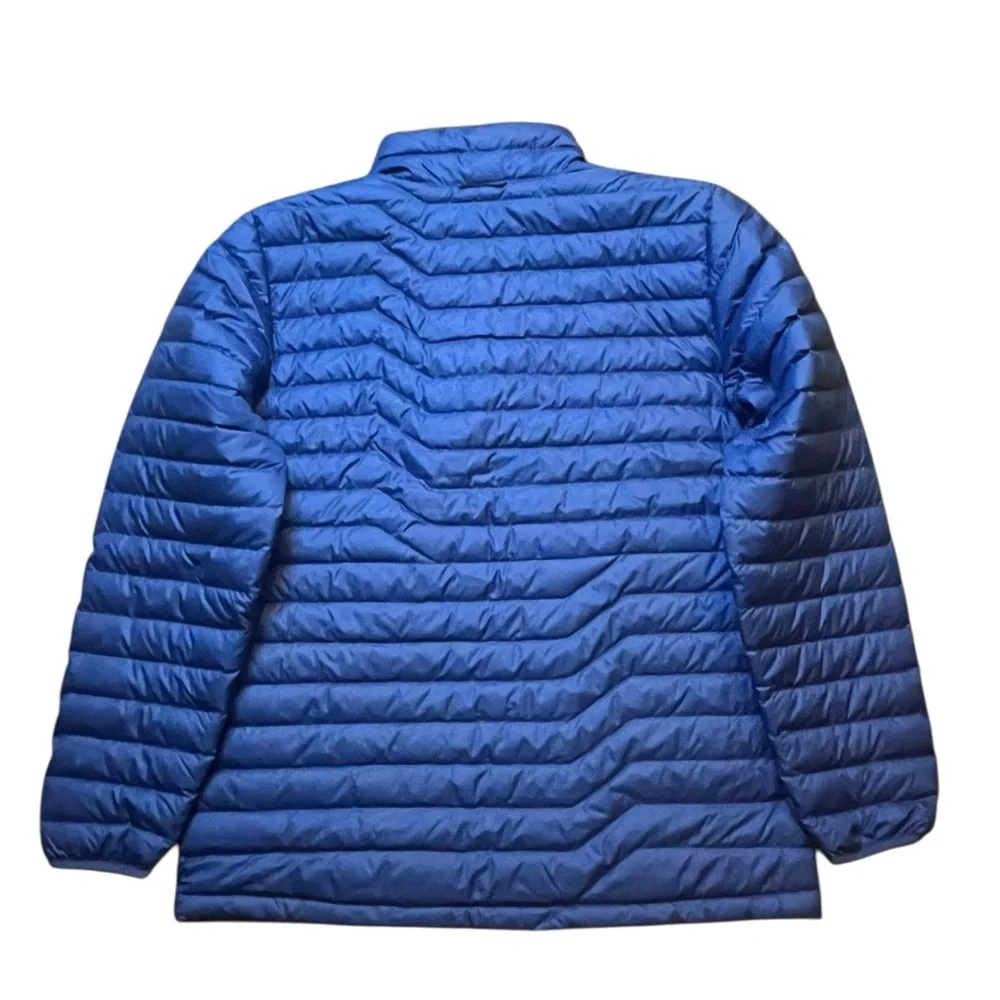 Columbia Men's Large Woodrose Crest Omni-Heat Down Jacket Zipper Pockets Blue